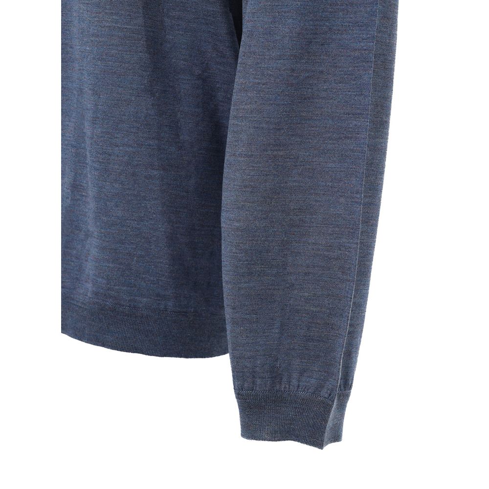 Blue Silk Sweatshirt