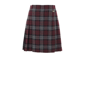 Bordeaux Wool Mini Skirt