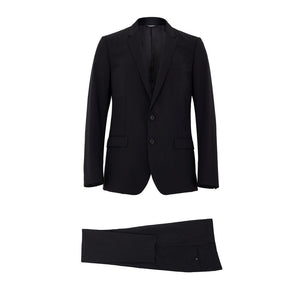 Black Wool Two-Piece Suit