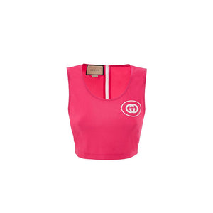 Fuchsia Polyamide Tank Tops