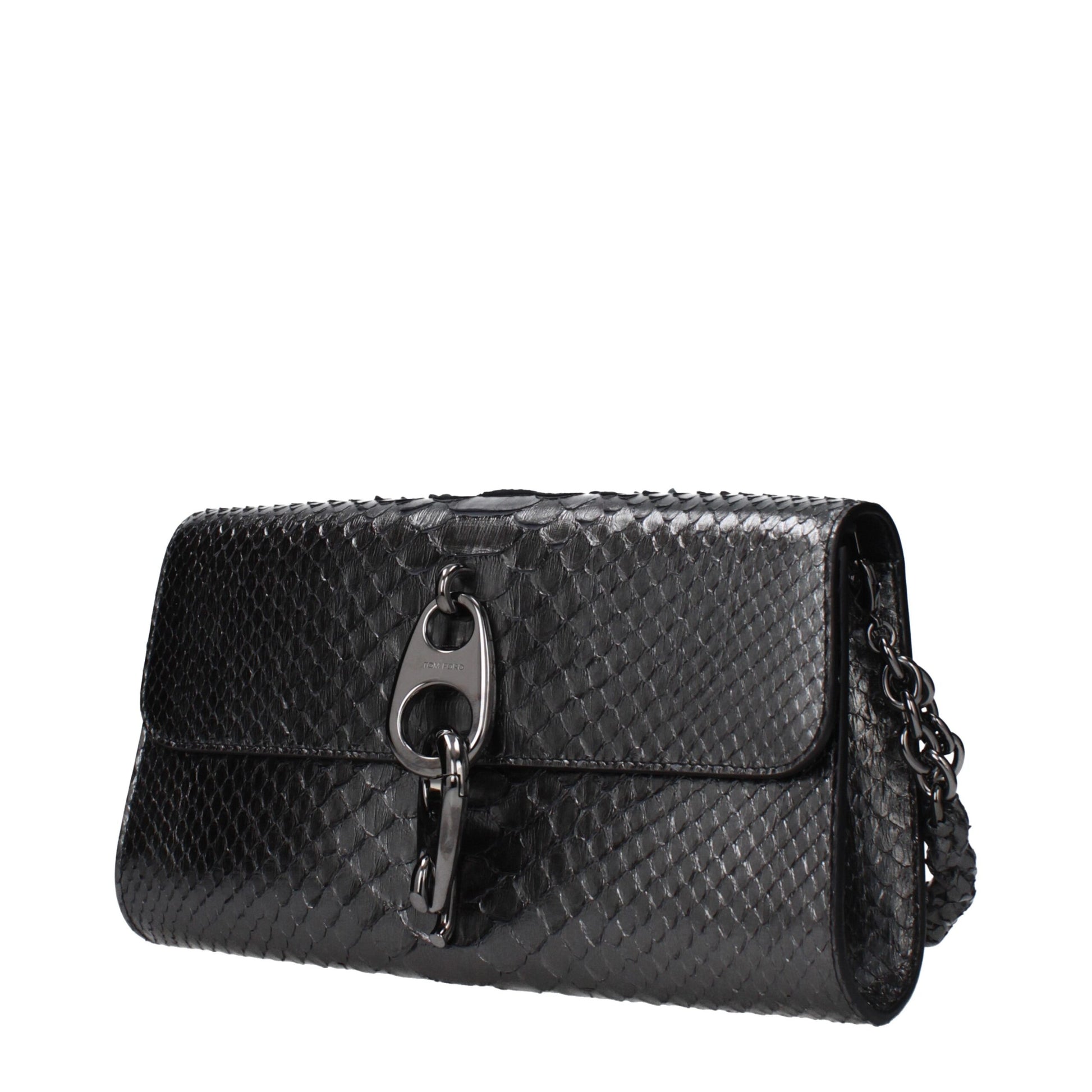 Gray Skin Clutch Bag