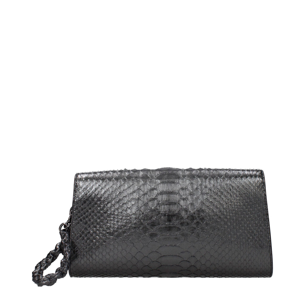 Gray Skin Clutch Bag