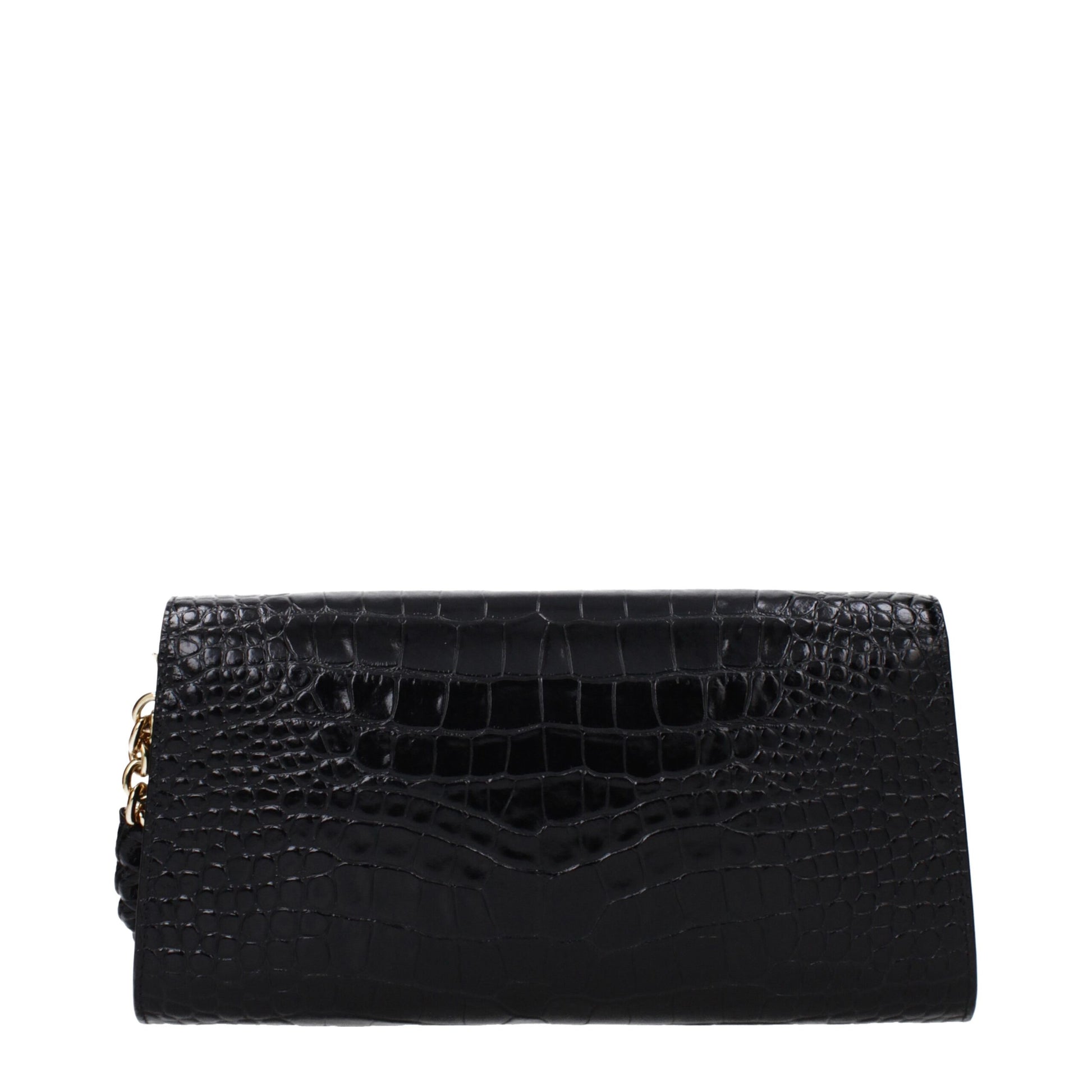 Black Leather Clutch Bag
