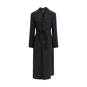 Black Fleece Wool Coat