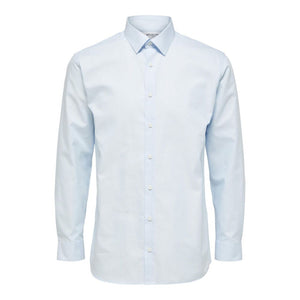 Blue Cotton Dress Shirt