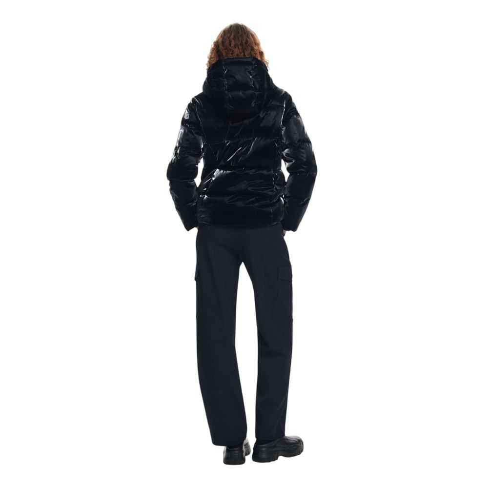 Black Polyester Coat