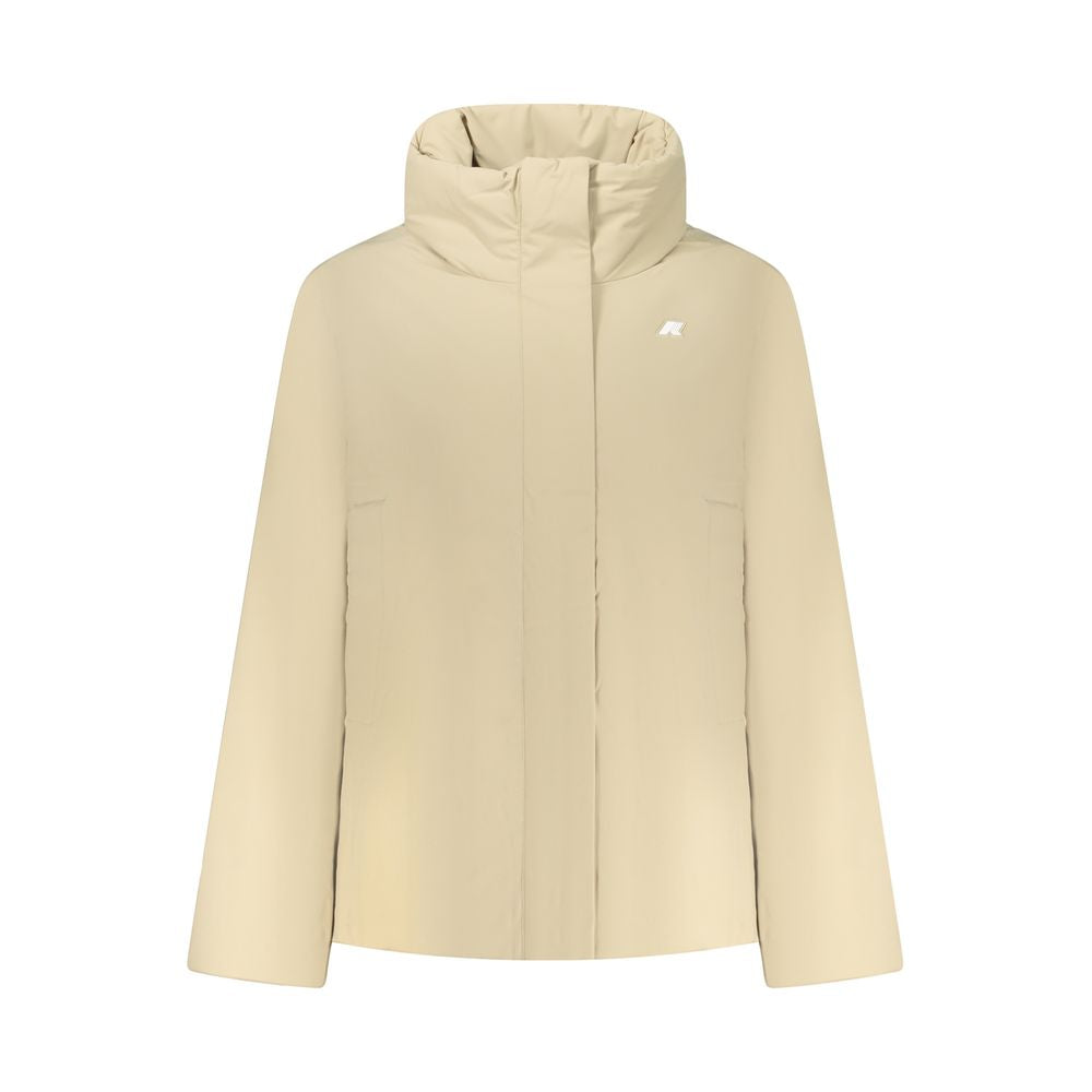 Beige Nylon Jackets & Coat