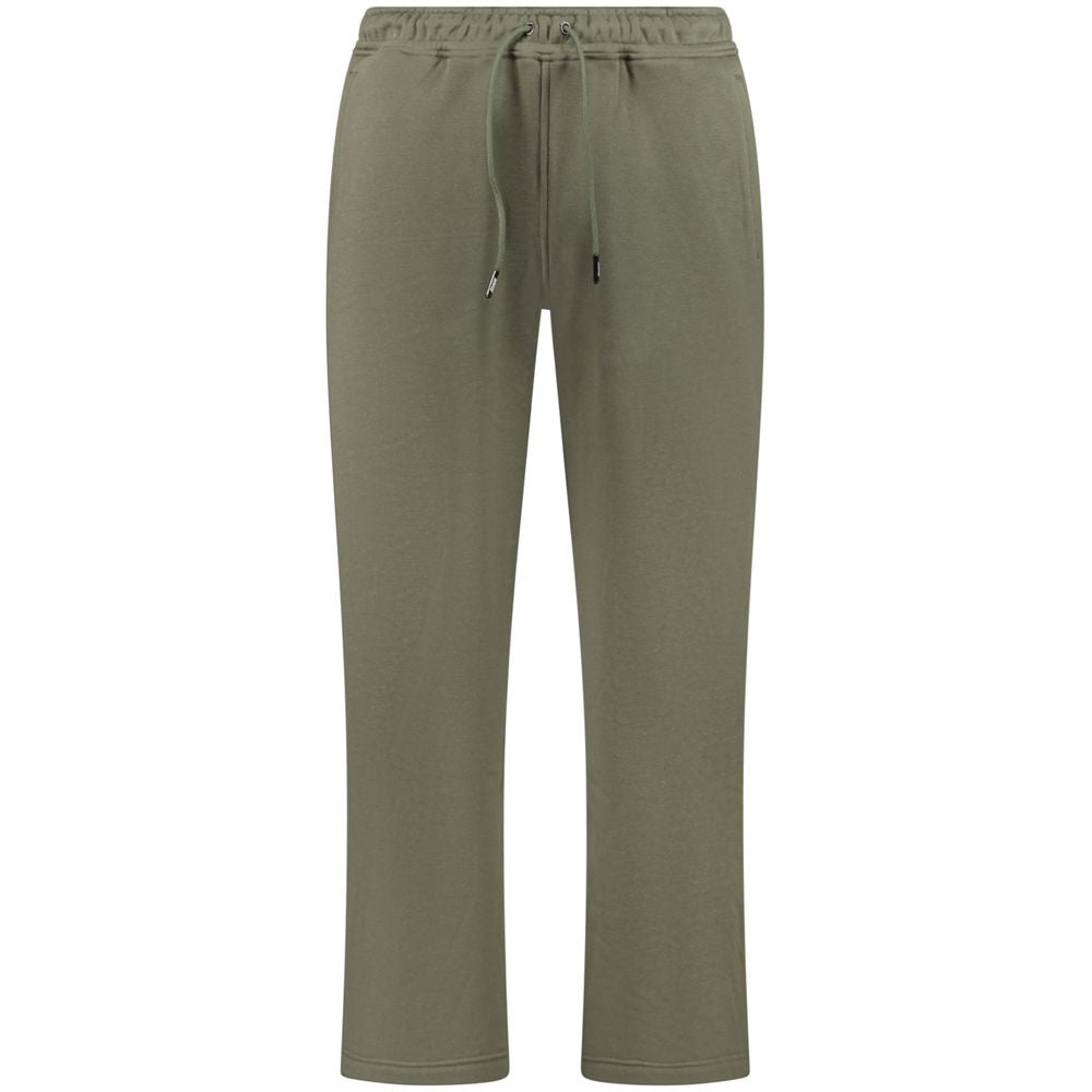 Green Cotton Men Trouser