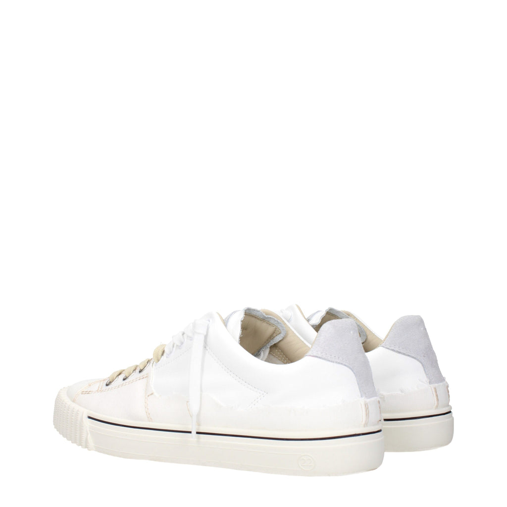 White Leather Low Top Sneakers