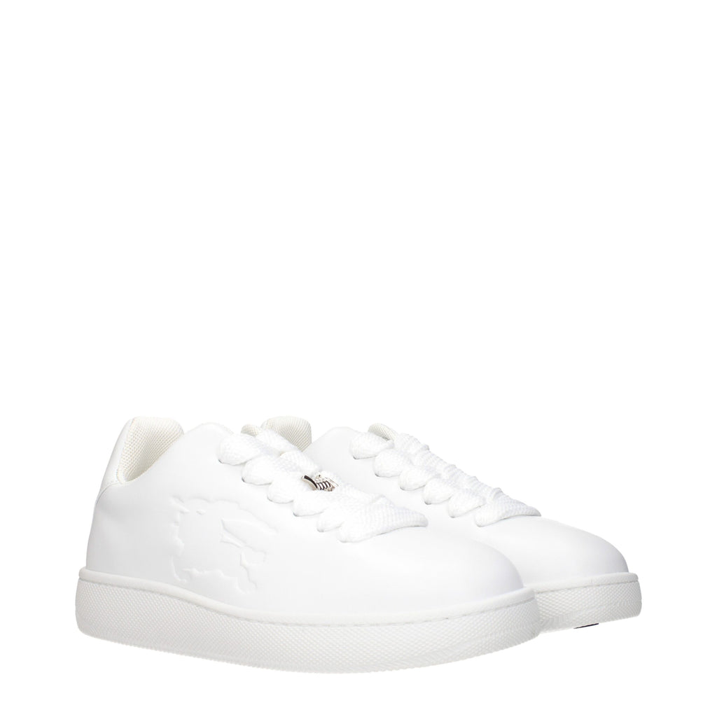 White Leather Low Top Sneakers