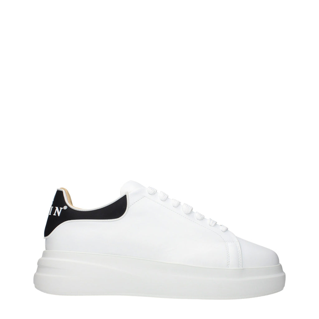 White Leather Low Top Sneakers