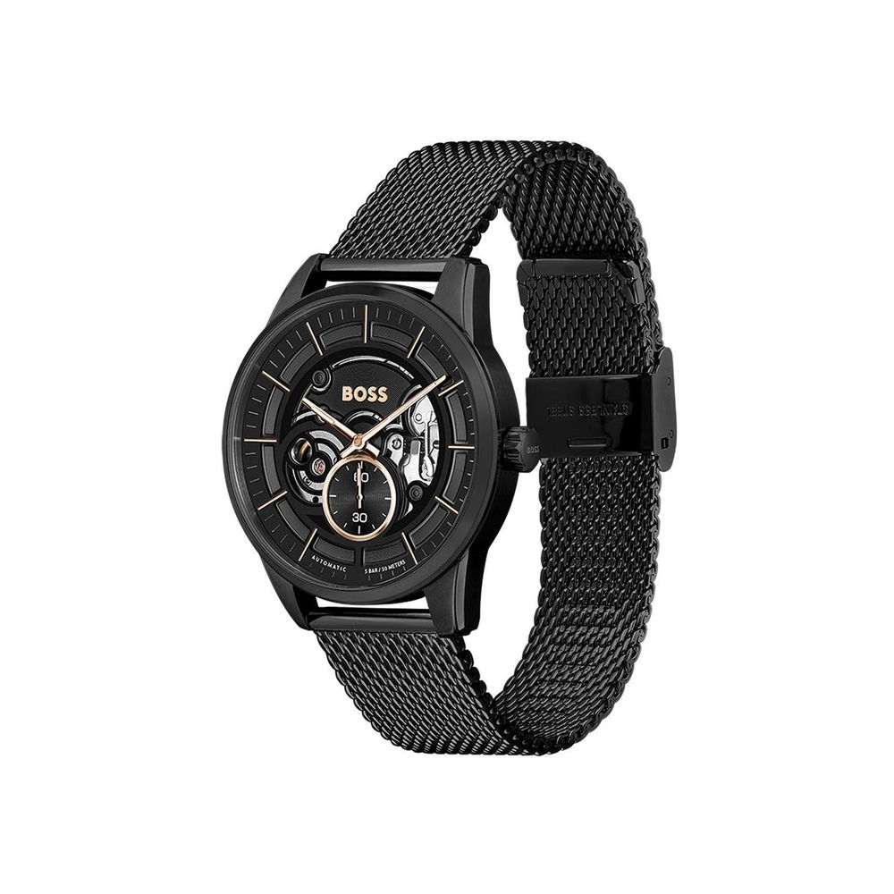 Black Stainless Steel Dress Watch