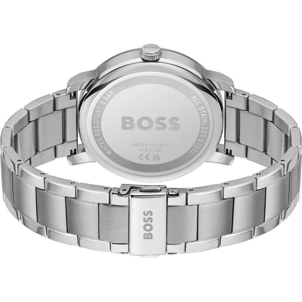 Gray Stainless Steel Dress Watch