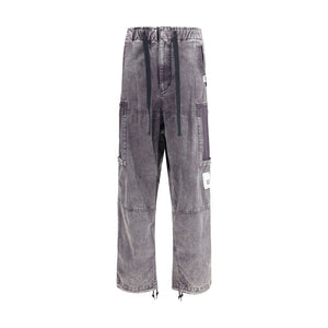 Black Cotton Cargo Pants
