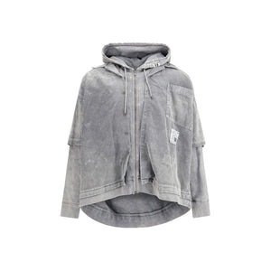 Gray Cotton Jackets And Coat