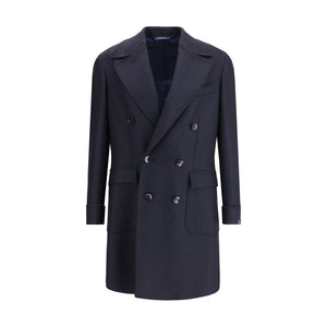 Blue Fleece Wool Coat