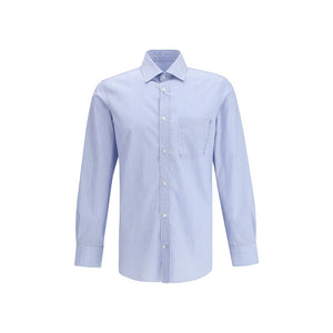 Blue Cotton Pattern Shirt