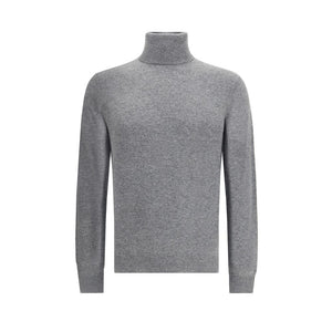 Gray Merino Wool Turtleneck