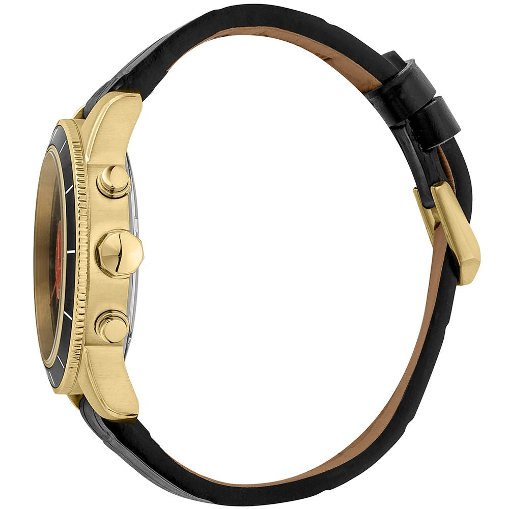 Black Leather Watch