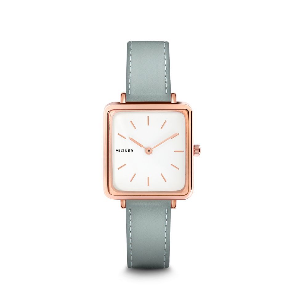 Blue Leather Dress Watch