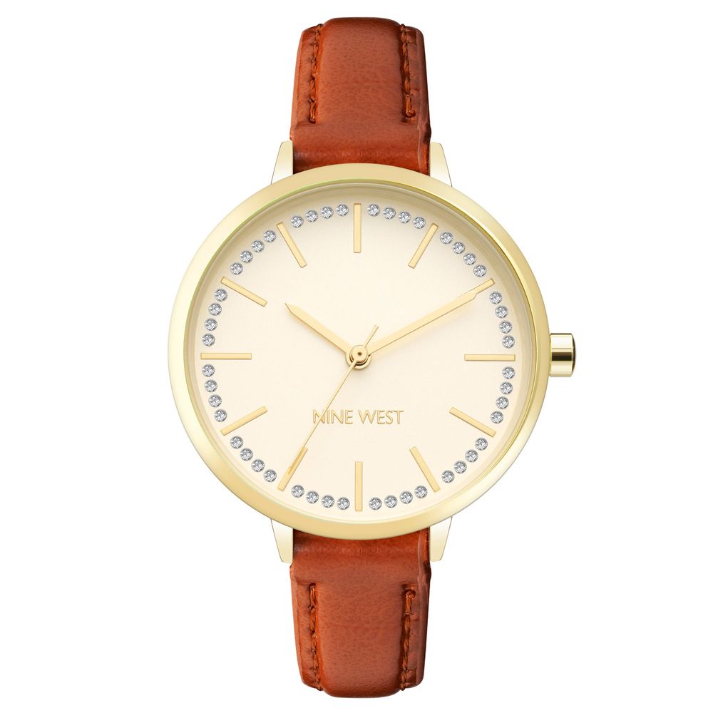 Brown Leather Dress Watch