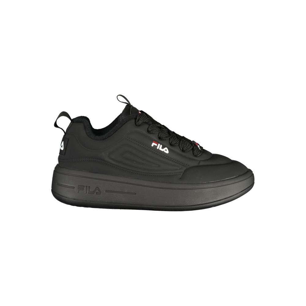 Black Polyurethane Women Sneaker
