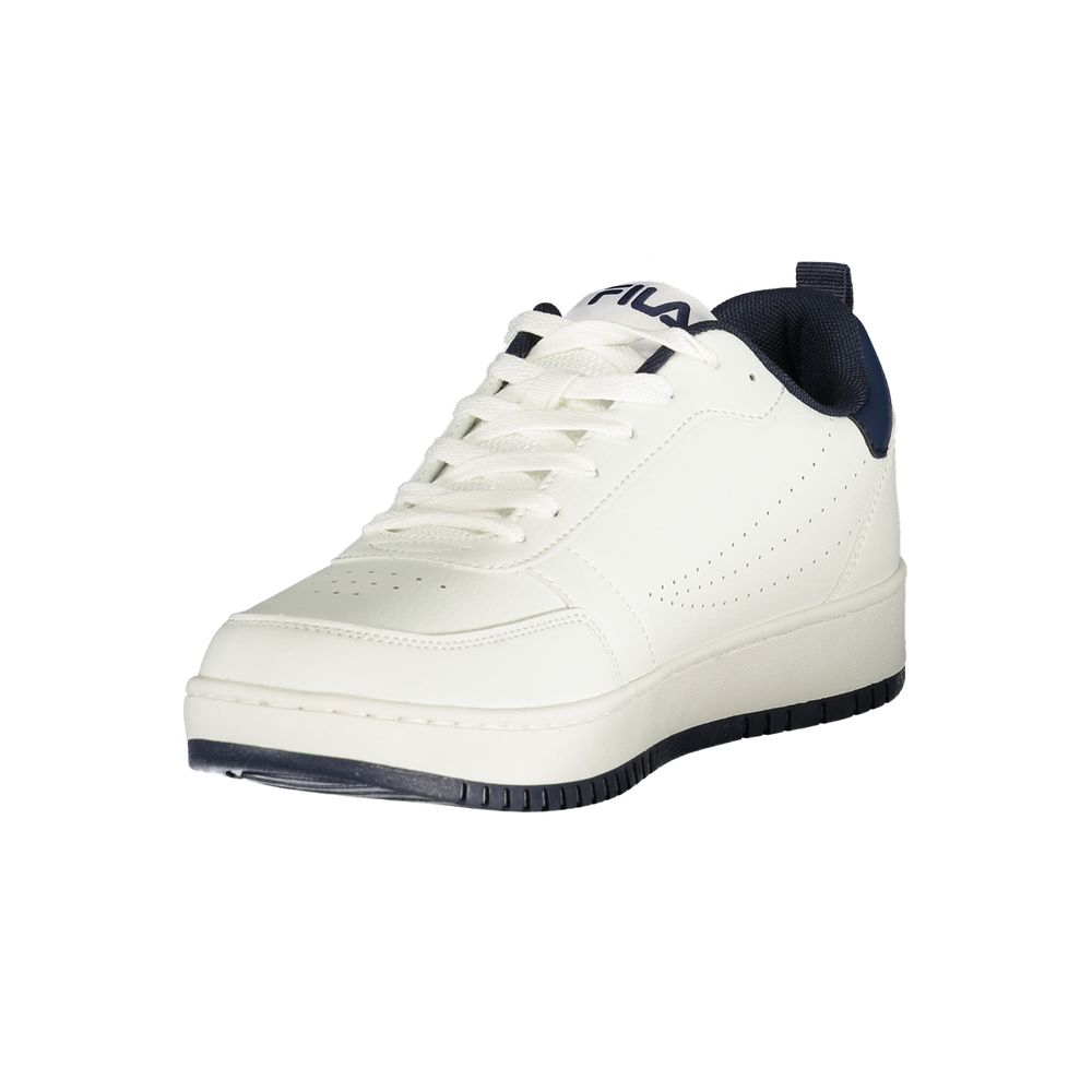 White Polyurethane Men Sneaker