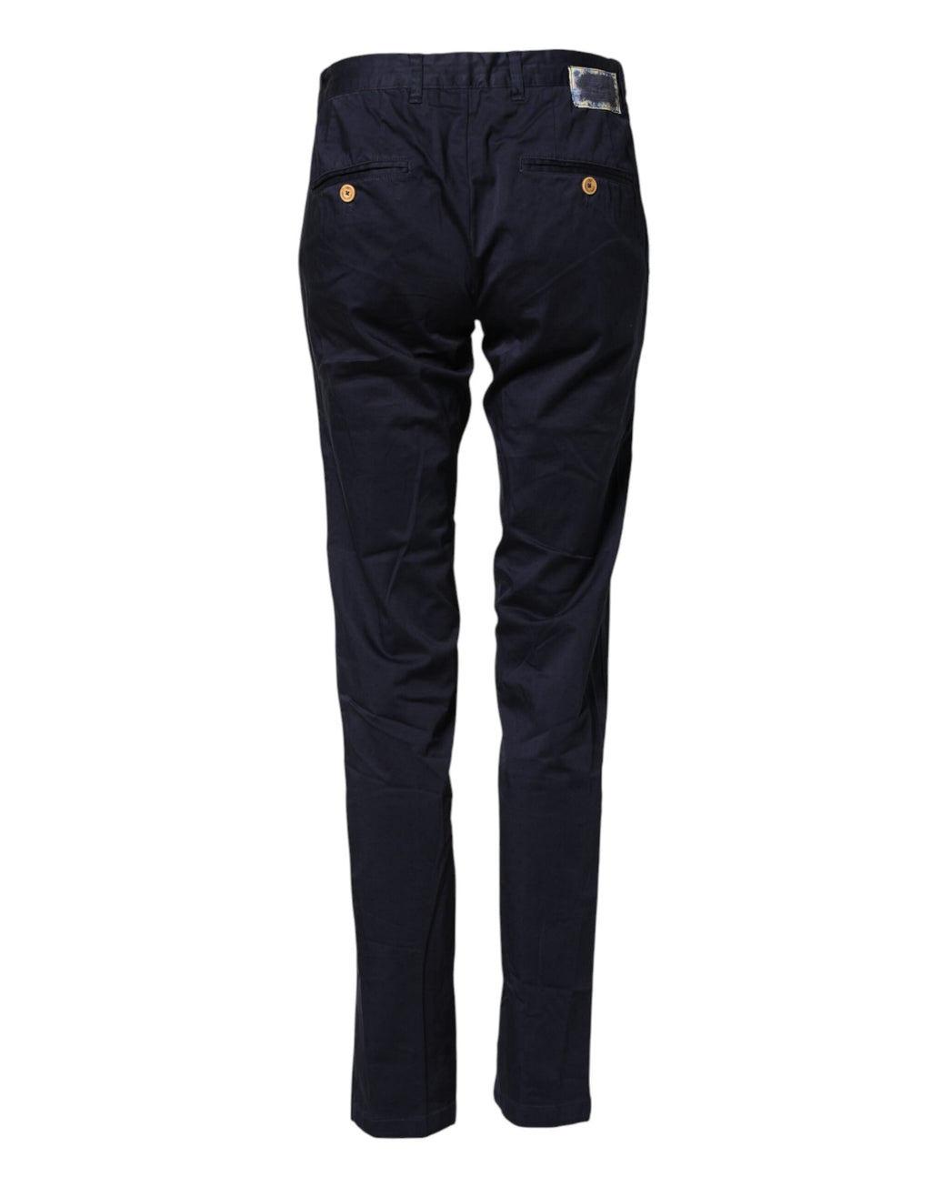 Dark Blue Cotton Skinny Men Trouser Pants