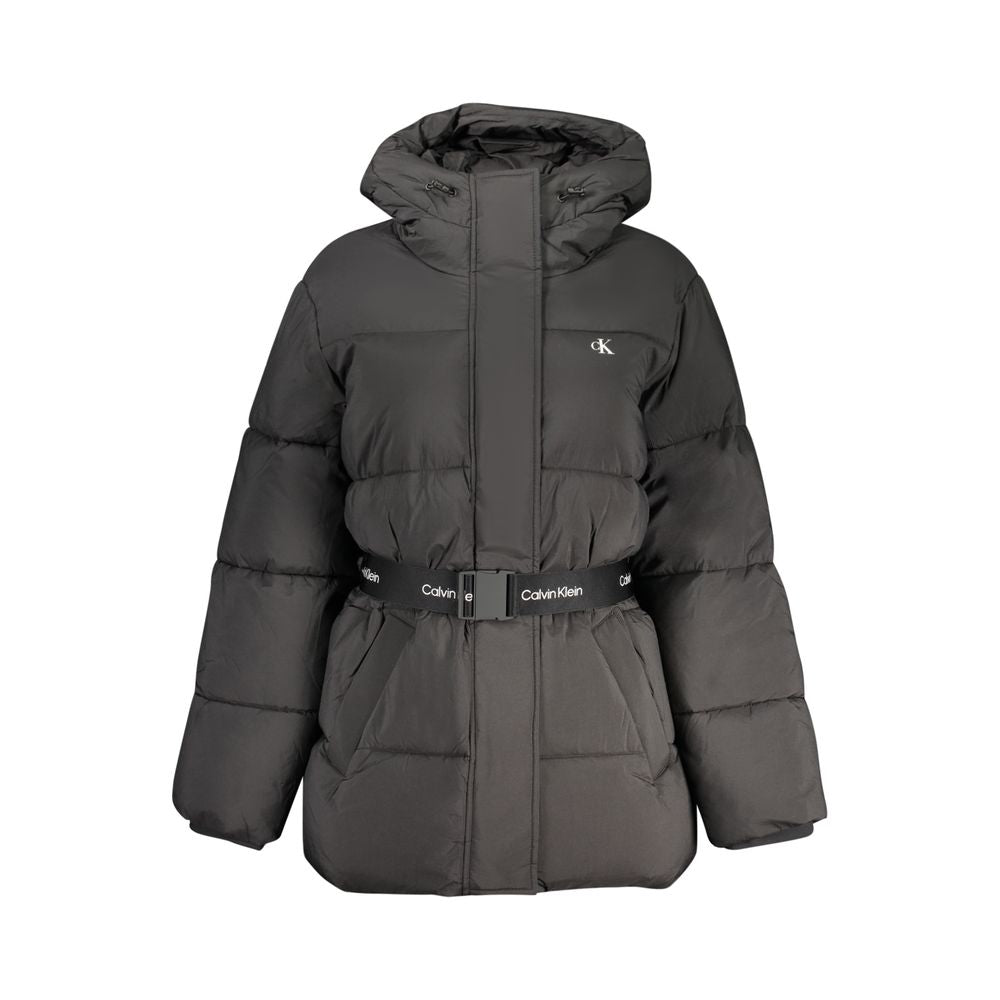 Black Nylon Jackets & Coat