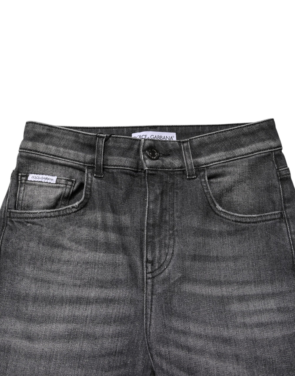 Gray High Waist Cotton Skinny Denim Jeans