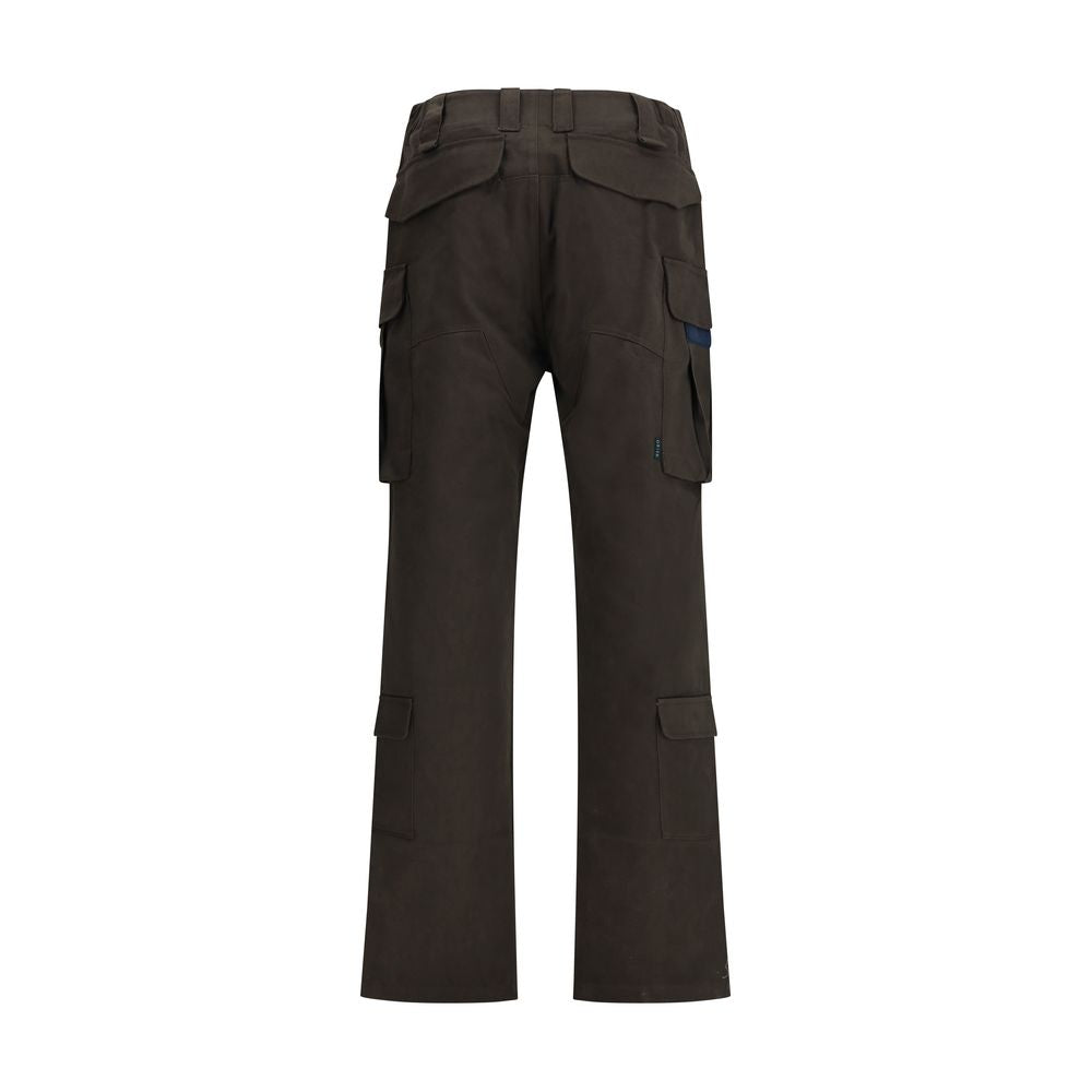 Brown Cotton Cargo Pants
