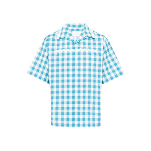 Blue Cotton Shortsleeve Shirt
