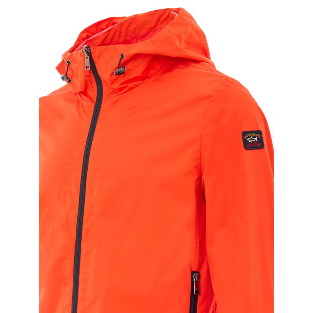 Orange Polyester Shell Jacket