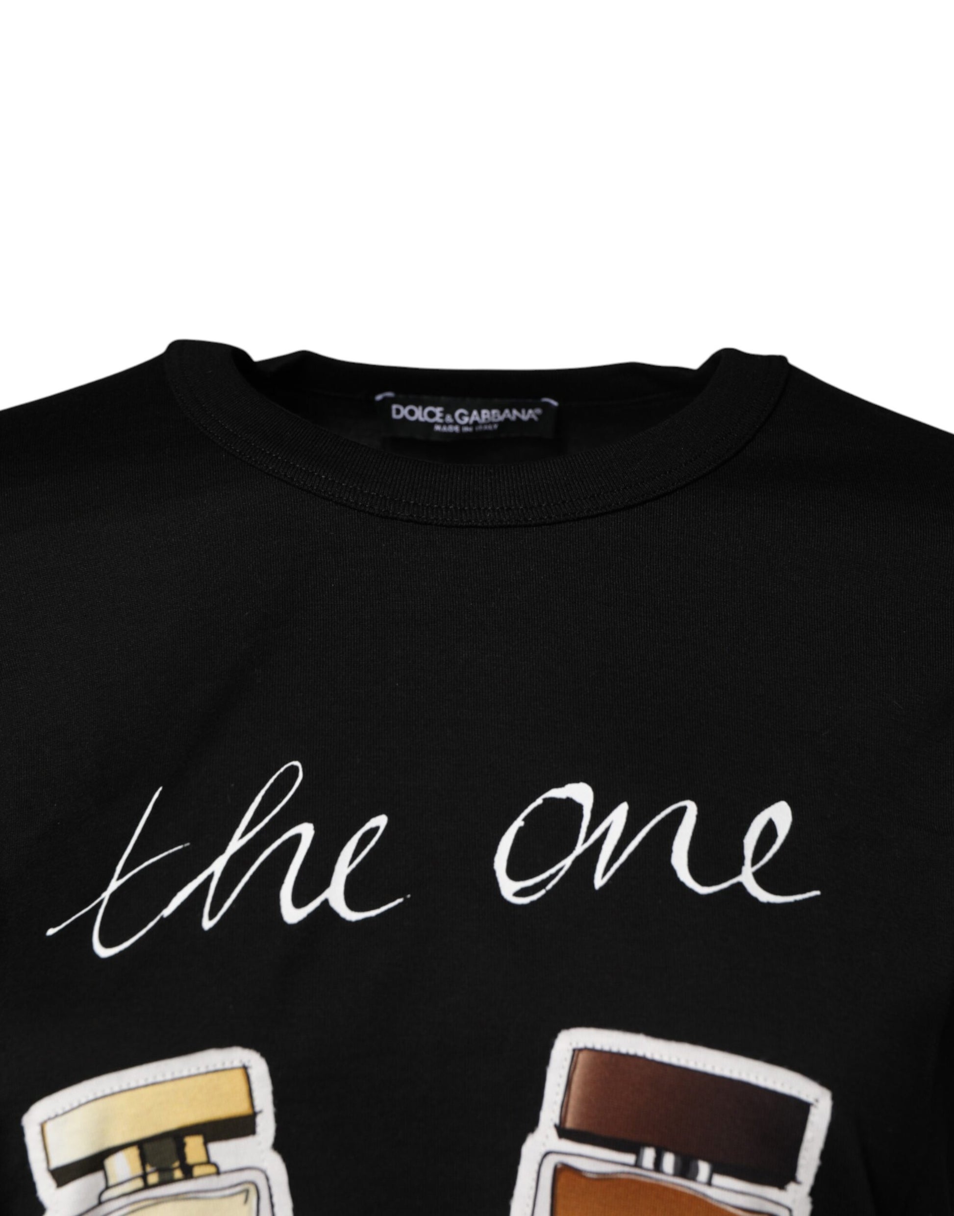 Black Graphic Crew Neck Short Sleeves T-shirt