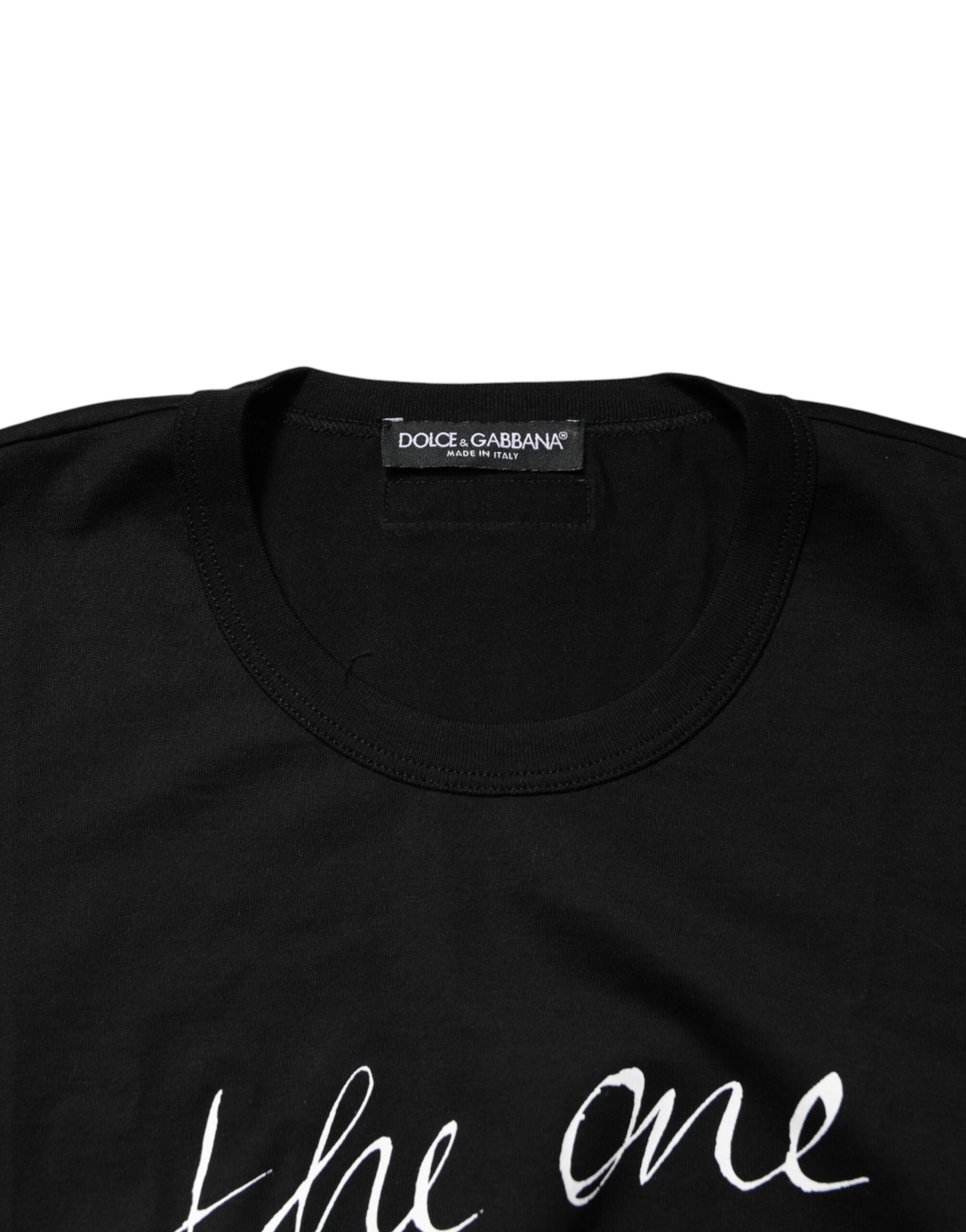 Black Graphic Crew Neck Short Sleeves T-shirt