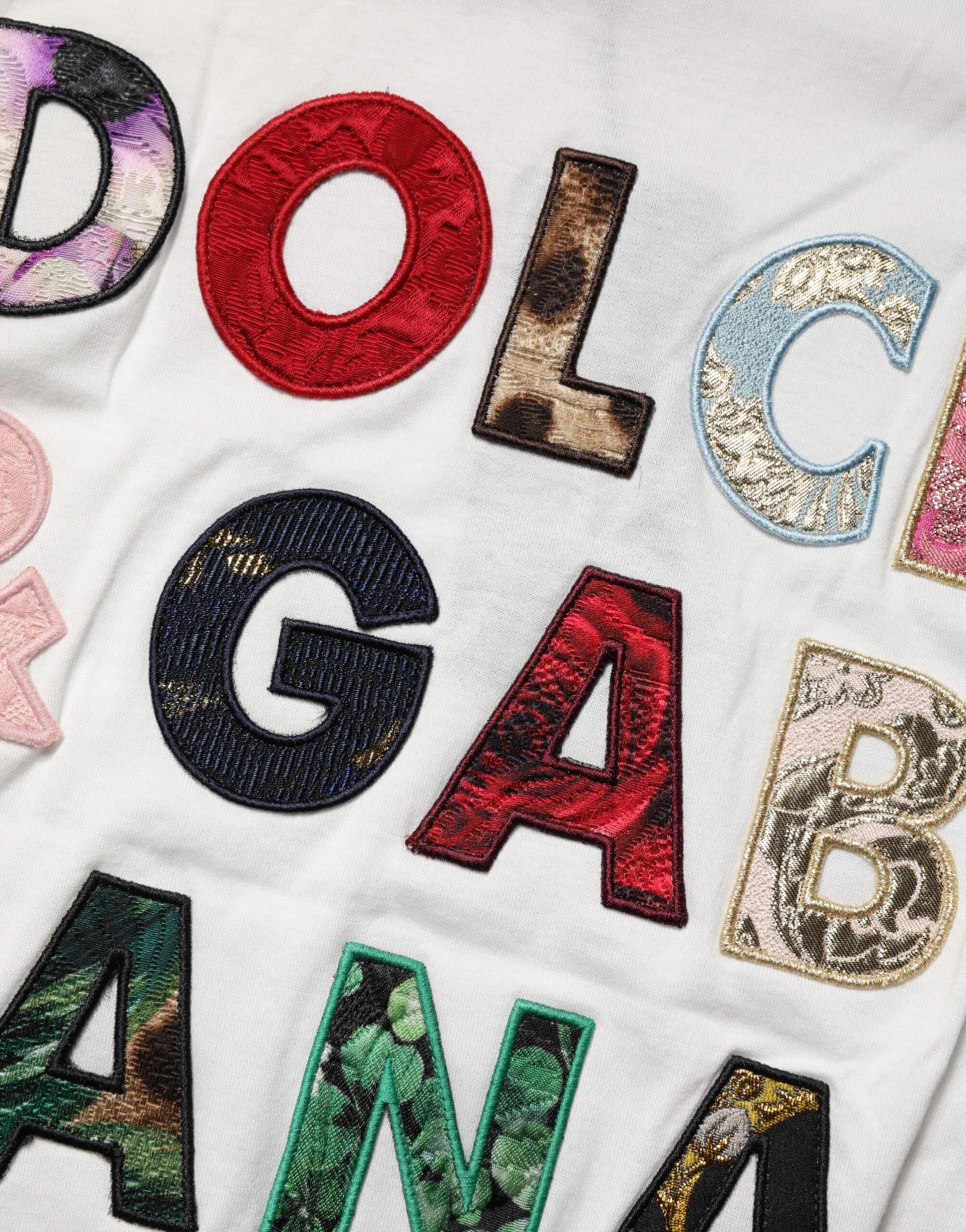 White Logo Crew Neck Short Sleeves T-shirt