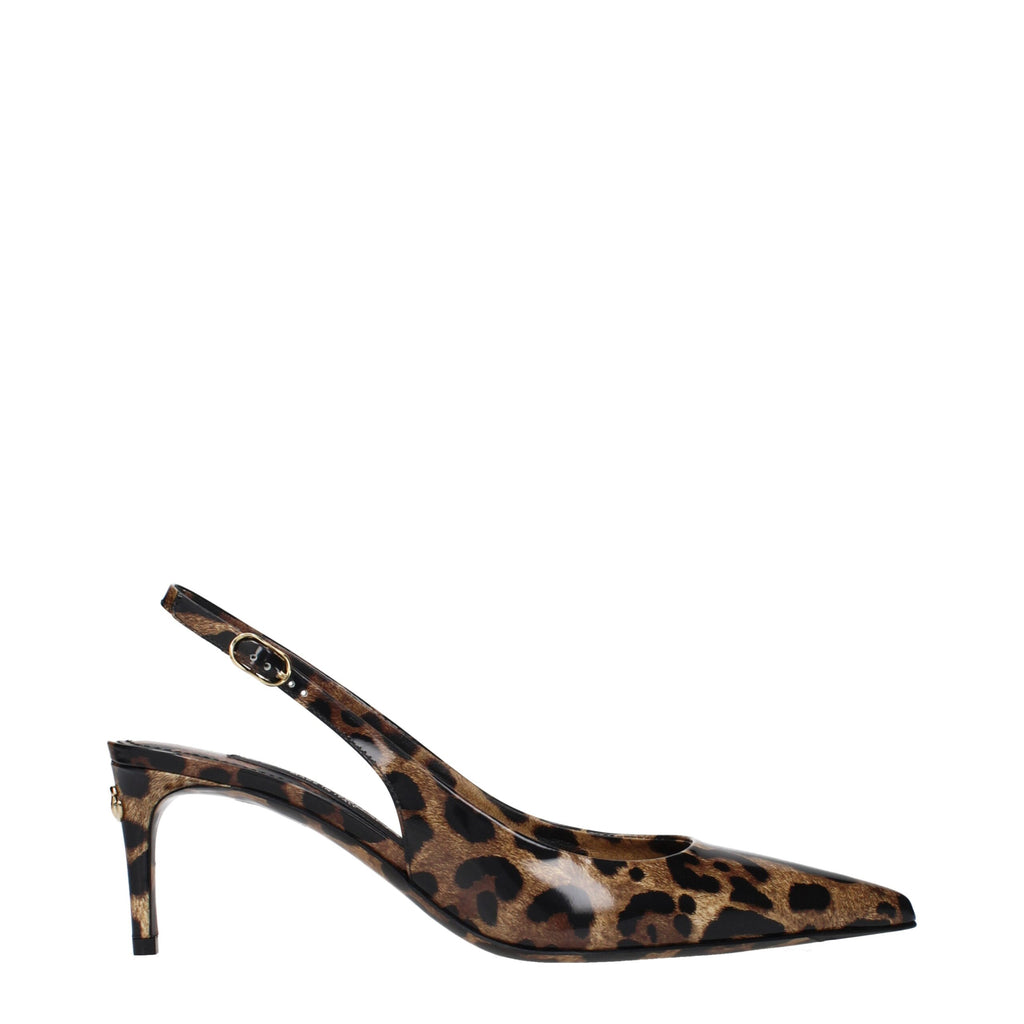 Brown Leather Stiletto Heel Sandals
