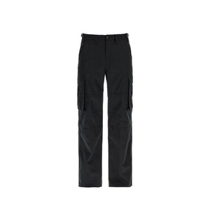 Black Cotton Cargo Pants