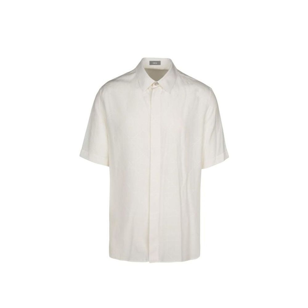 White Lyocell Shortsleeve Shirt
