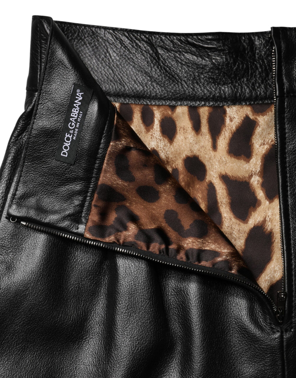 Black Leather Pencil Cut HighWaist Mini Skirt