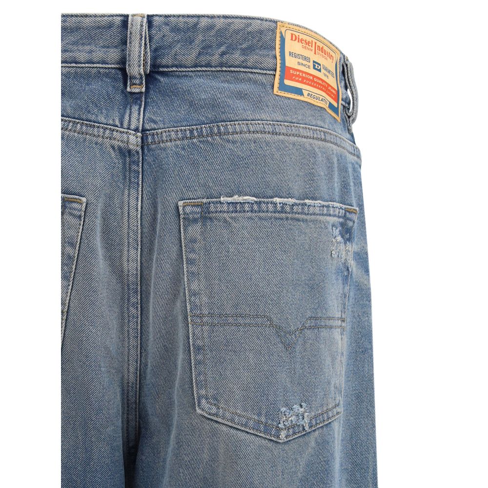 Blue Cotton Relaxed Fit Jeans