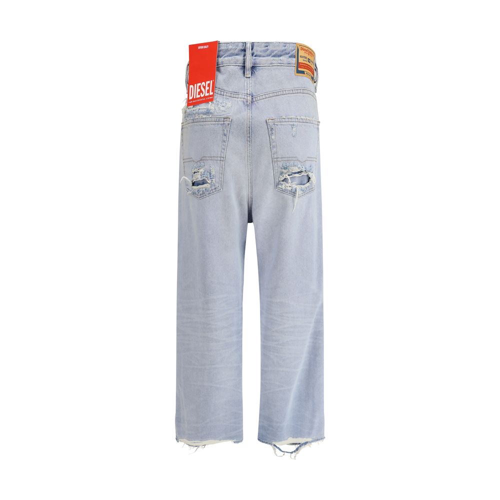 Blue Cotton Relaxed Fit Jeans