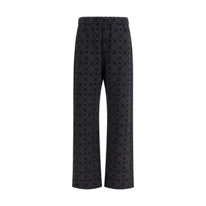 Gray Cotton Athletic Pants