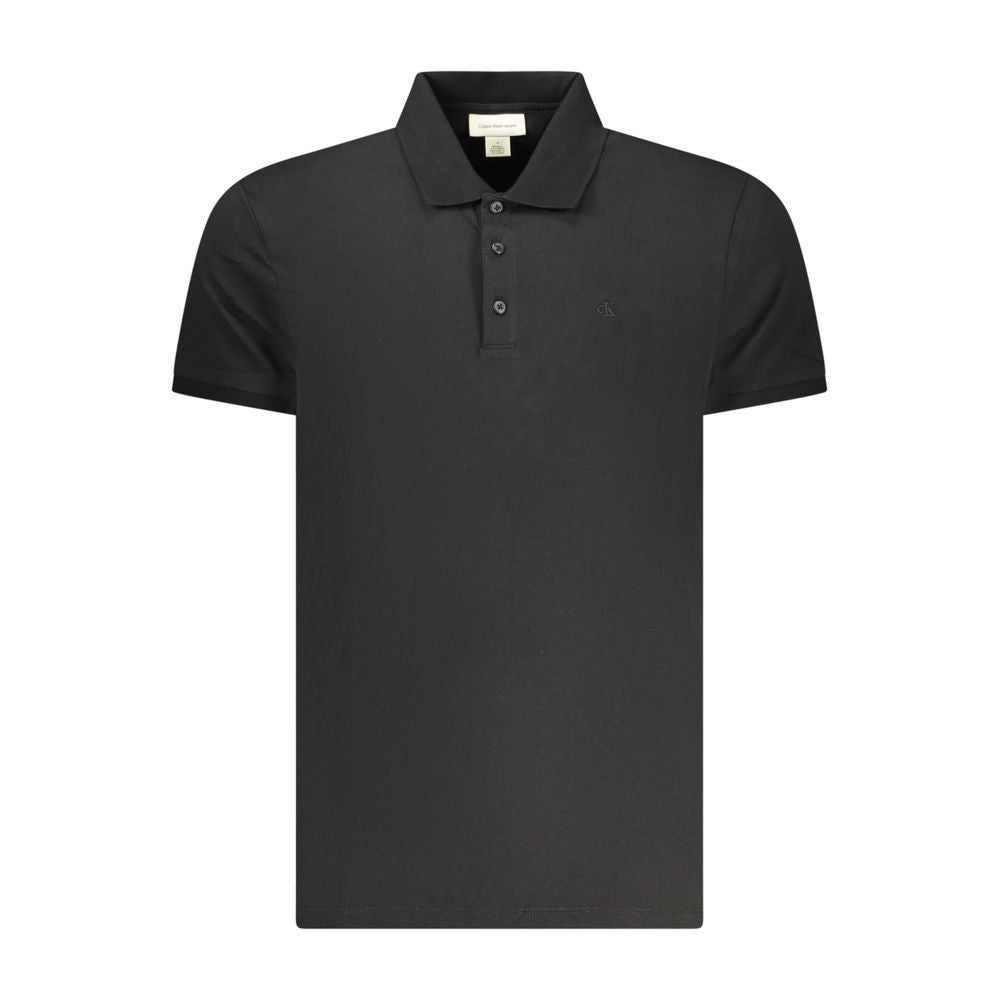 Black Cotton Polo Shirt