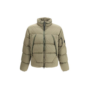Green Polyamide Full-Length Jacket