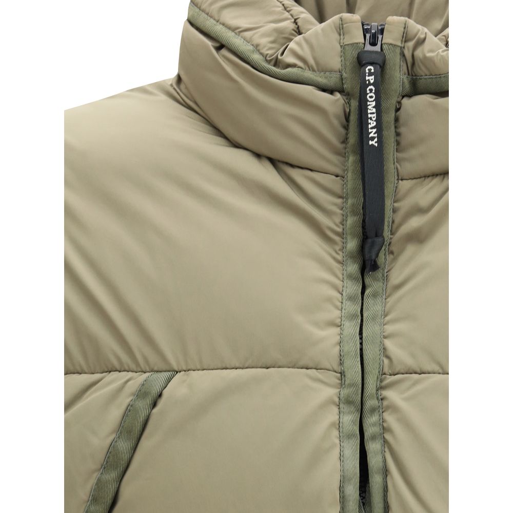 Green Polyamide Full-Length Jacket