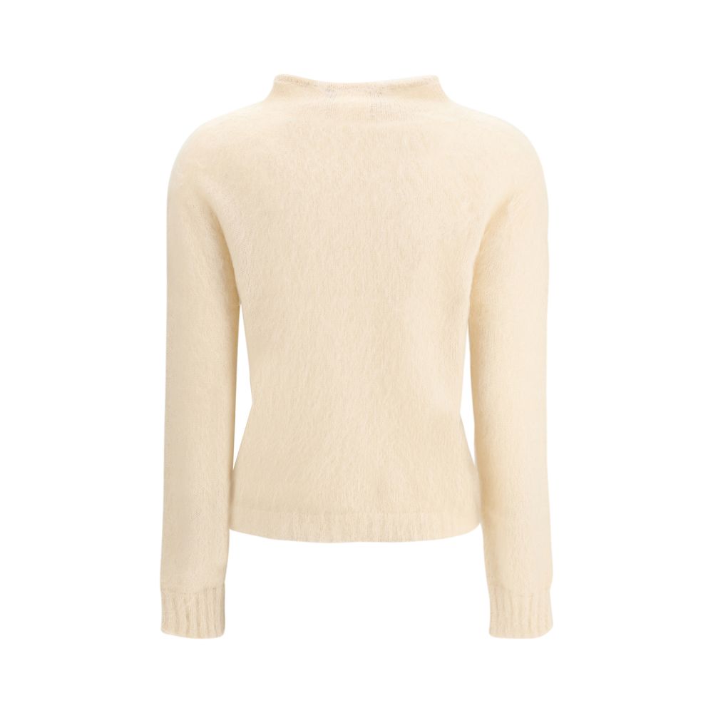 Cream Polyamide Sweatshirt