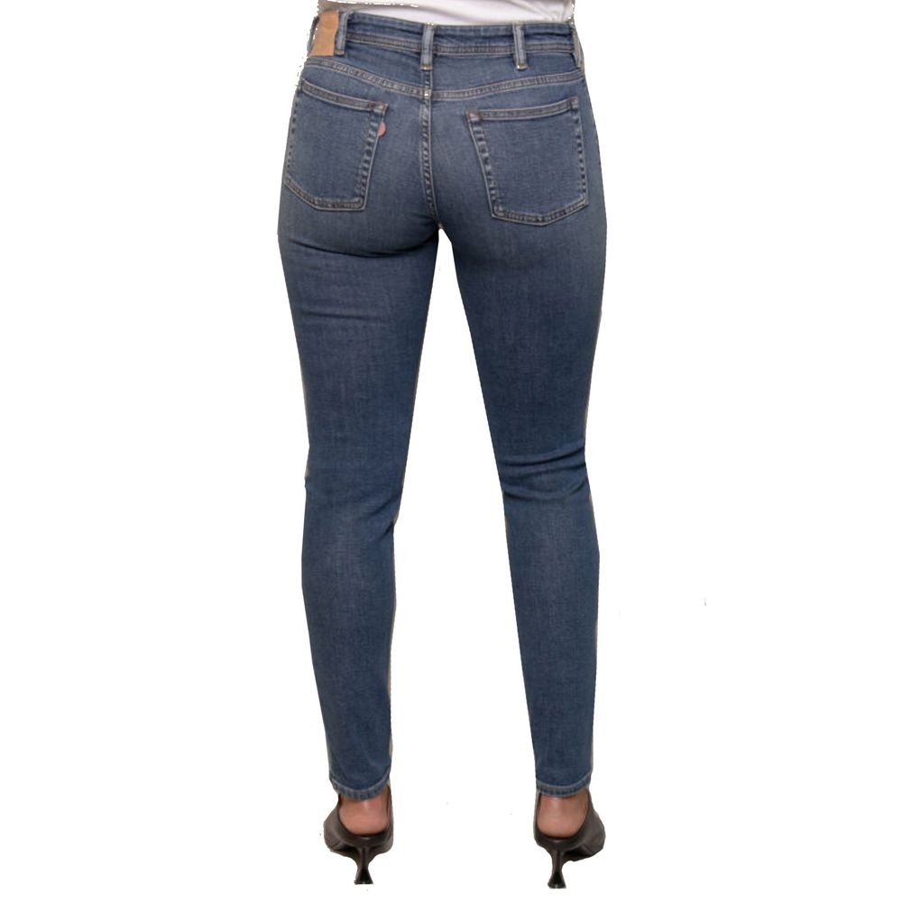 Blue Cotton Skinny Jeans