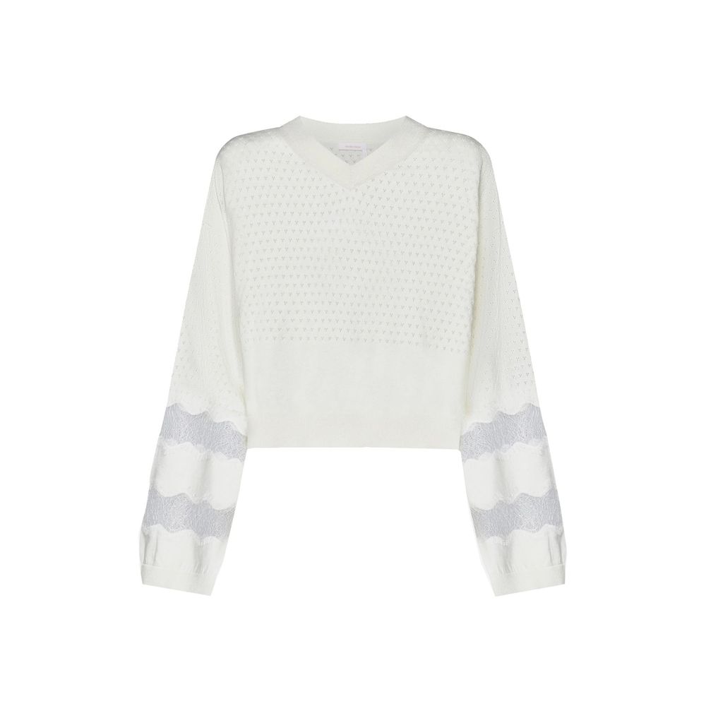 White Cotton Sweatshirt