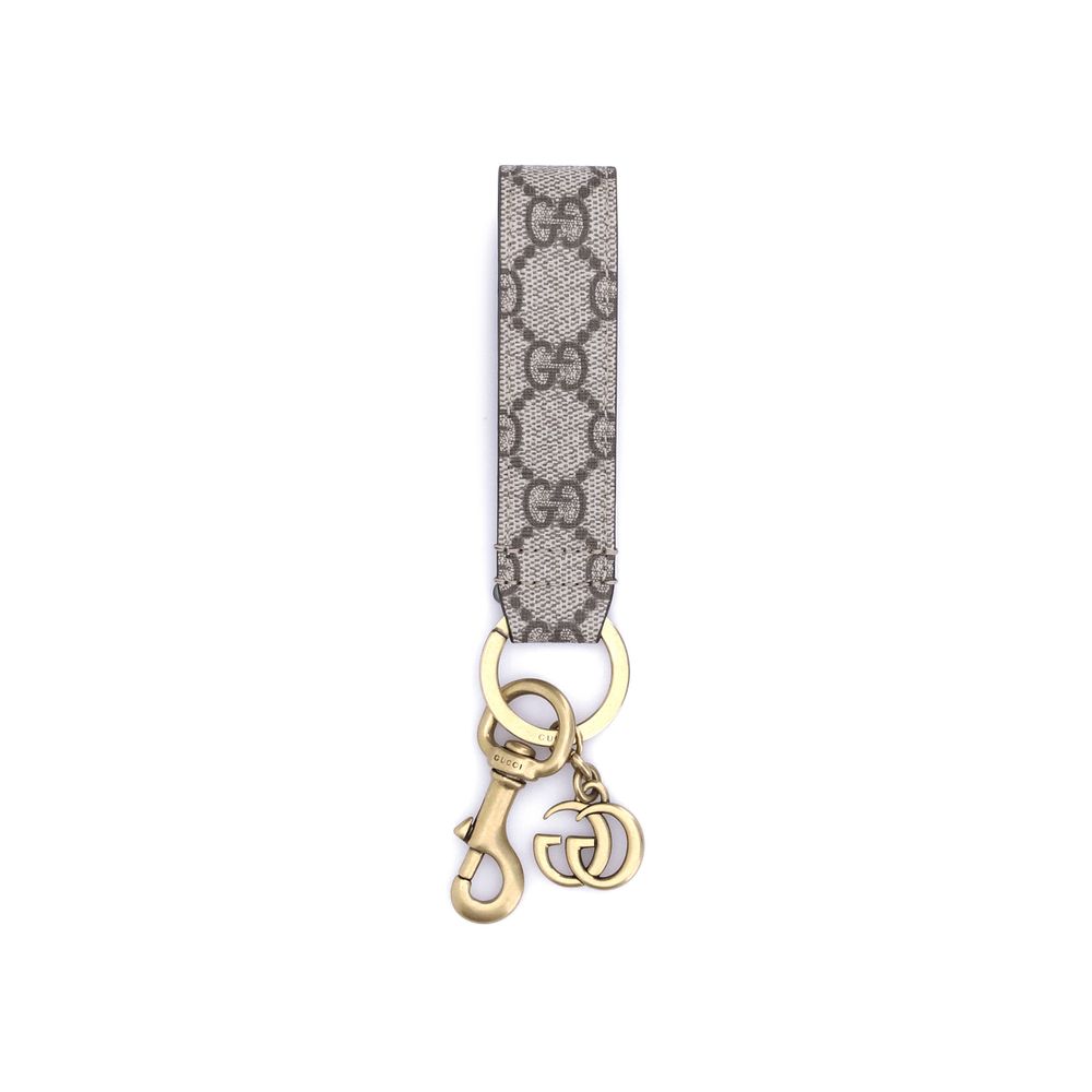 Beige Brass Keychain